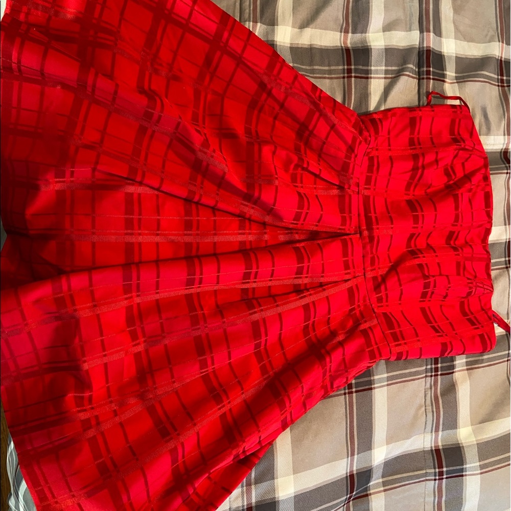 Strapless red vineyard vines dress